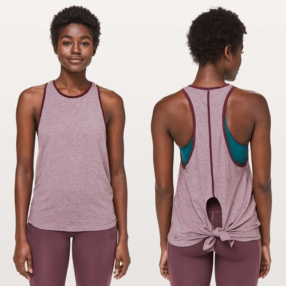 Lululemon Course Of Action Tank Heathered Garnet 3025